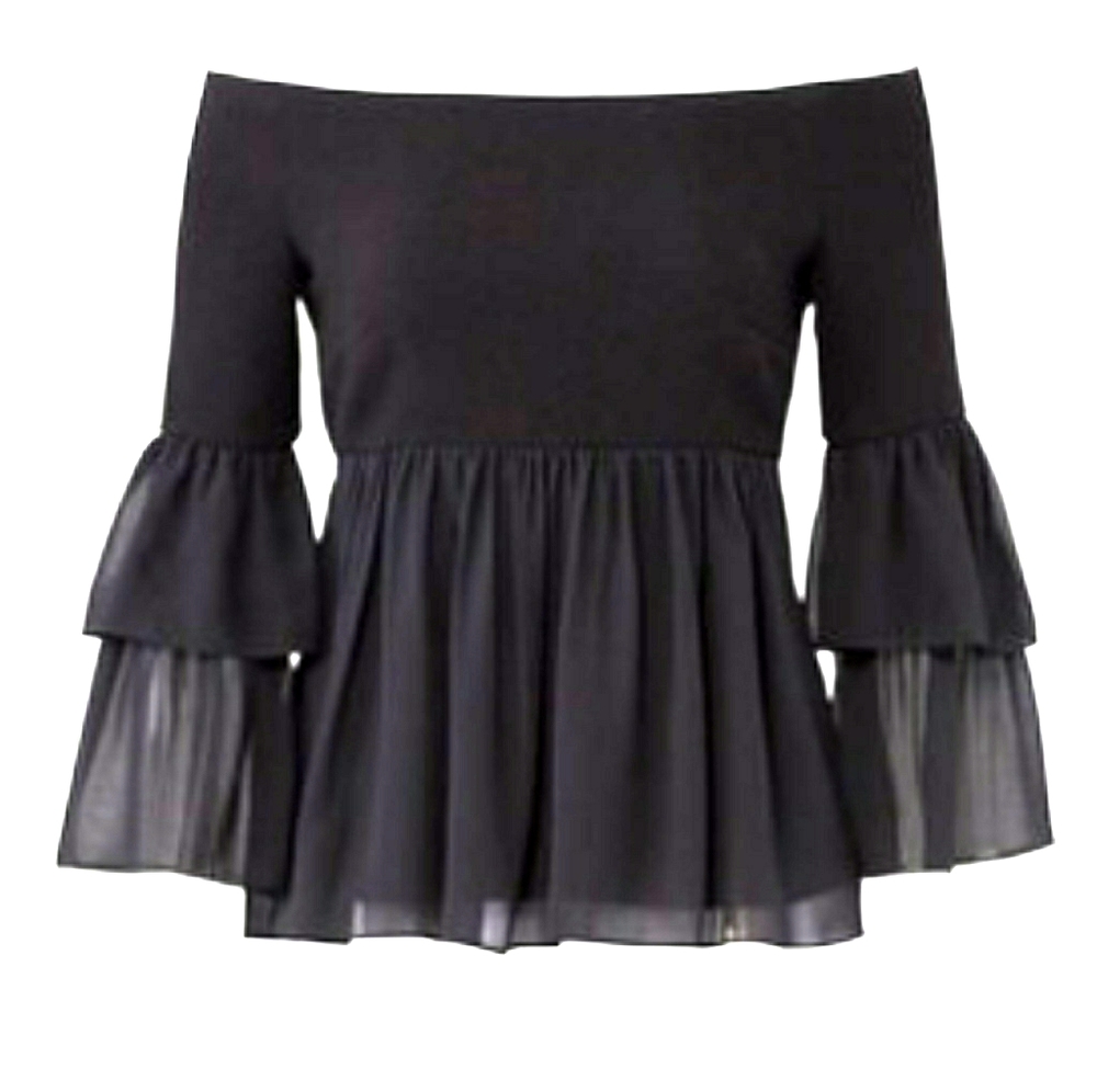 RACHEL ZOE BLACK CHARLOTTE TOP